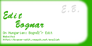 edit bognar business card